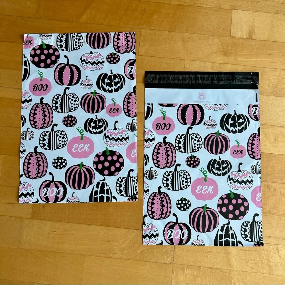 10 Count - 10x13 Polymailers (5/PINK PUMPKINS) + 5/ORANGE PUMPKINS)